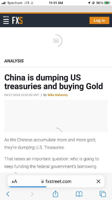 Čína se zbavuje amerických státních dluhopisů a nakupuje zlatoANALÝZA - 21.04.2024Jak Číňa...